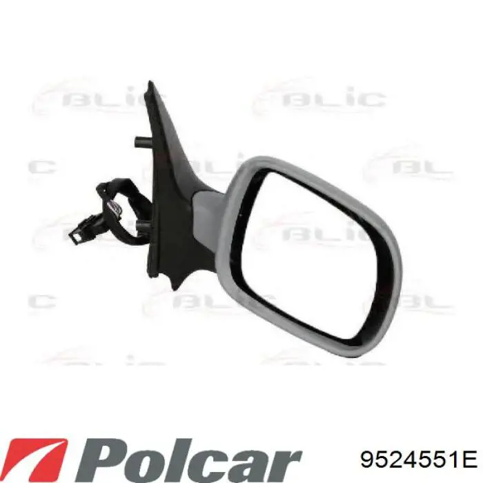 Espejo de retrovisor derecho 6K1857508FGRU VAG