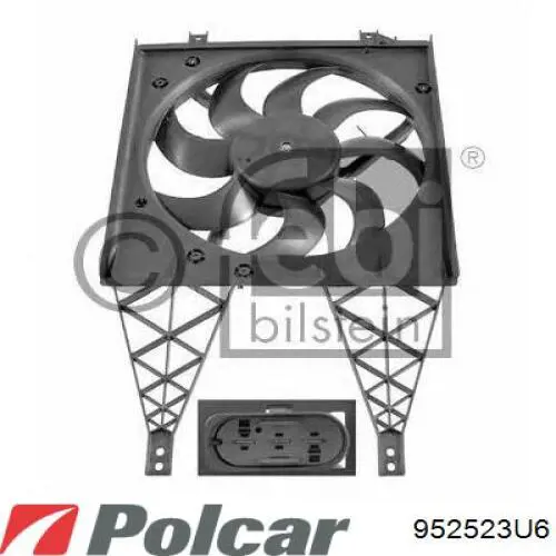 952523U6 Polcar ventilador (rodete +motor aire acondicionado con electromotor completo)