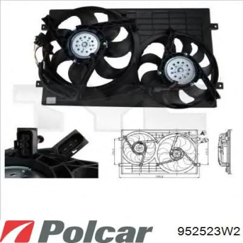 Soporte del motor del ventilador de refrigeración en el difusor Diamond/DPA 81210128002