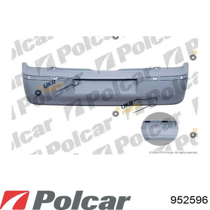 Parachoques trasero 952596 Polcar