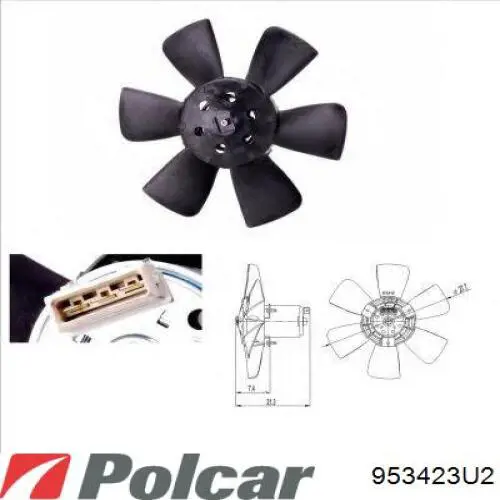 953423U2 Polcar Electroventilador del motor