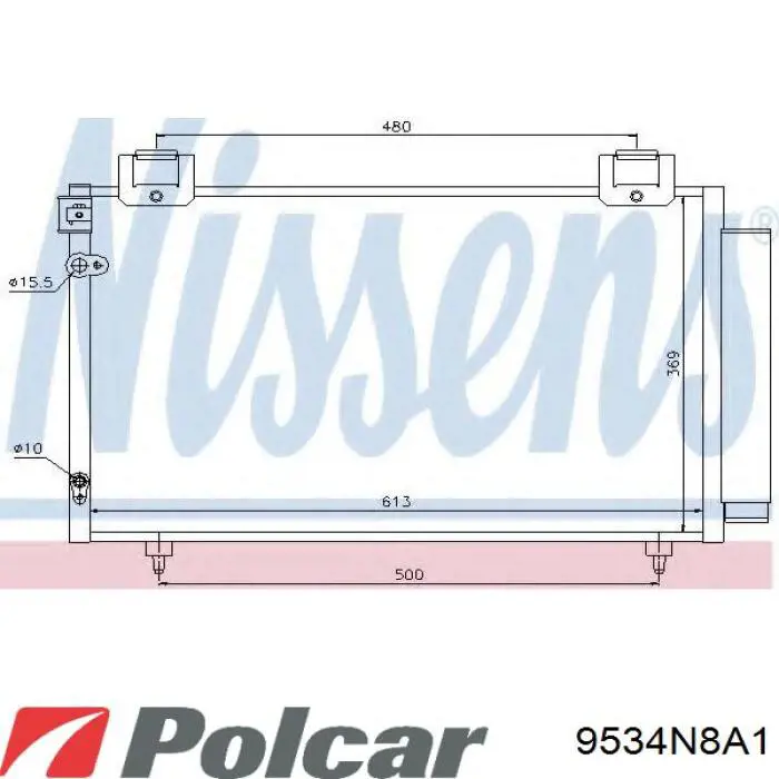 Radiador calefacción 9534N8A1 Polcar