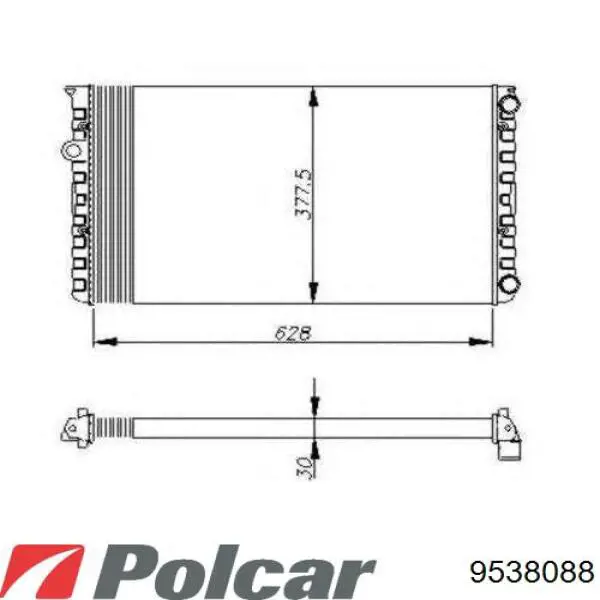 953808-8 Polcar radiador refrigeración del motor