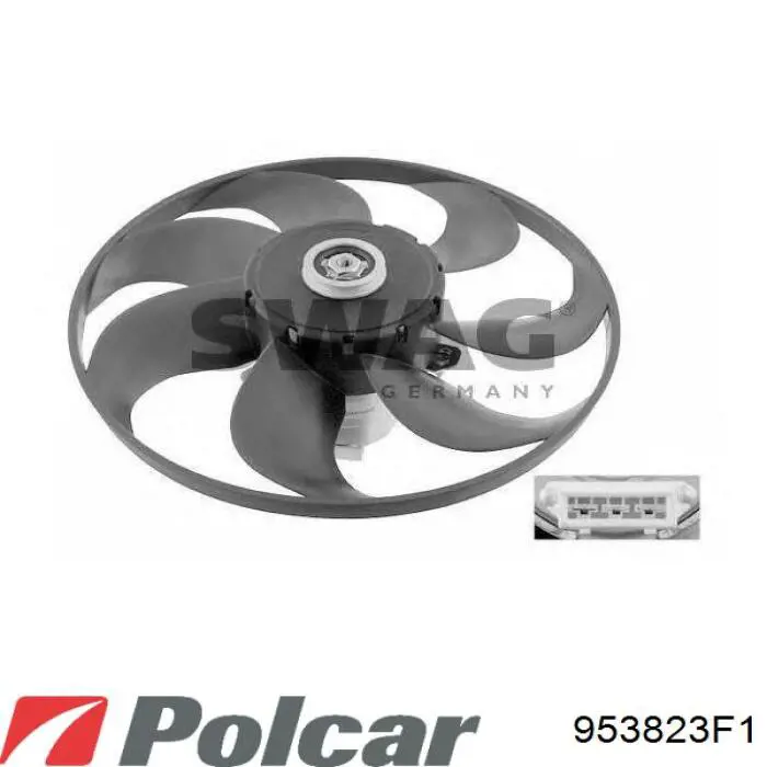 953823F1 Polcar rodete ventilador, refrigeración de motor derecho