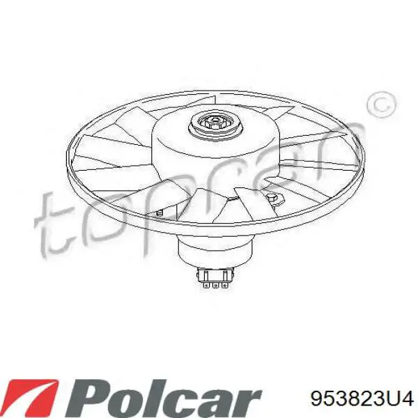 953823U4 Polcar motor ventilador del radiador