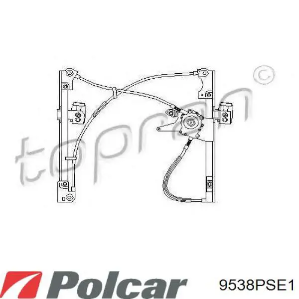 9538PSE1 Polcar mecanismo de elevalunas, puerta delantera izquierda