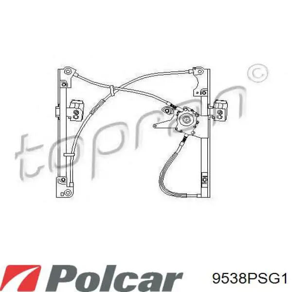 9538PSG1 Polcar mecanismo de elevalunas, puerta delantera izquierda