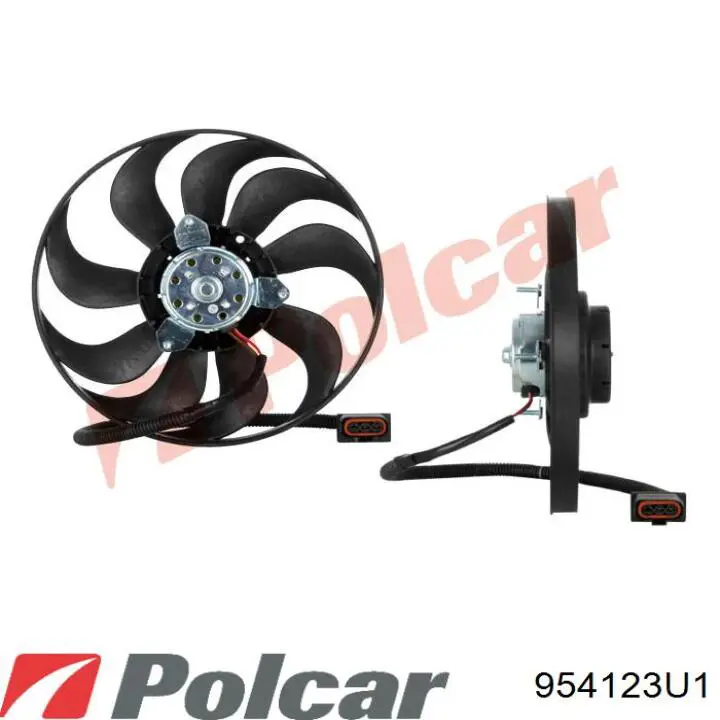 954123U1 Polcar Ventilador de refrigeración completo derecho (motor y hélice)