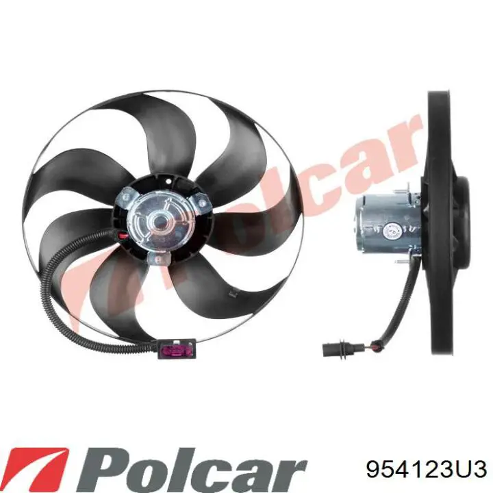 954123U3 Polcar ventilador (rodete +motor refrigeración del motor con electromotor completo)