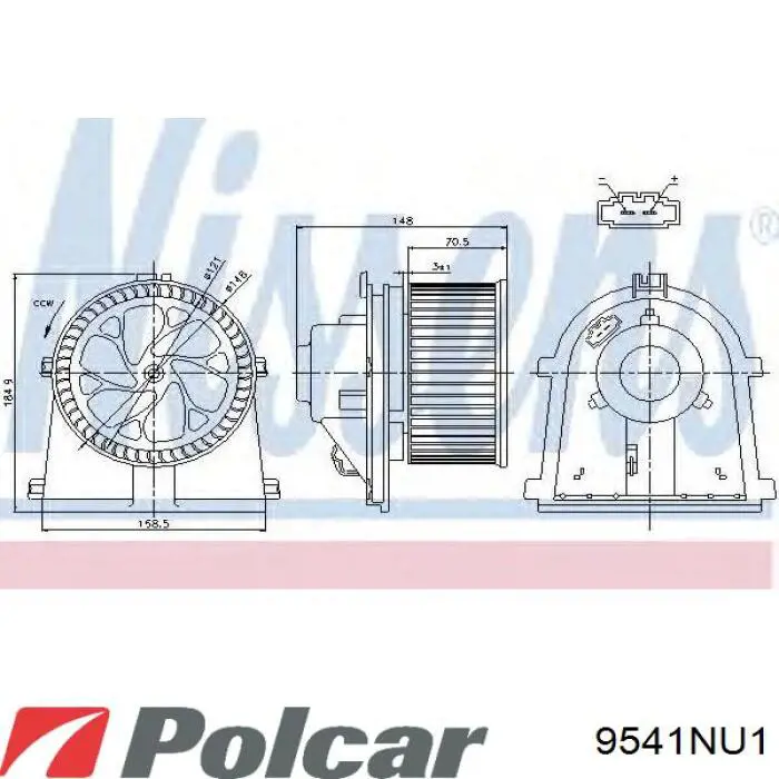 9541NU1 Polcar Ventilador de habitáculo