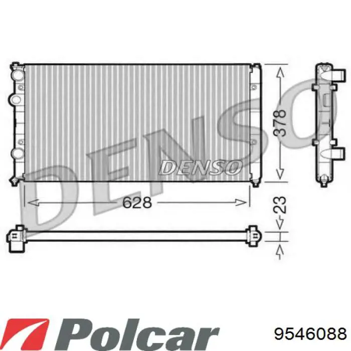 BM838 Magneti Marelli radiador refrigeración del motor