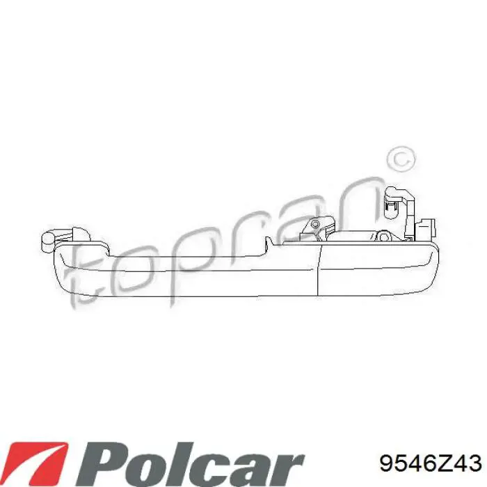 Comprar 9546Z43 Polcar Manija exterior trasera izquierda