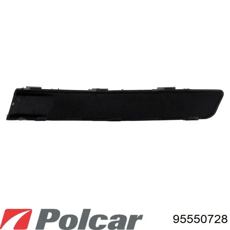 95550728 Polcar moldura de parachoques delantero derecho