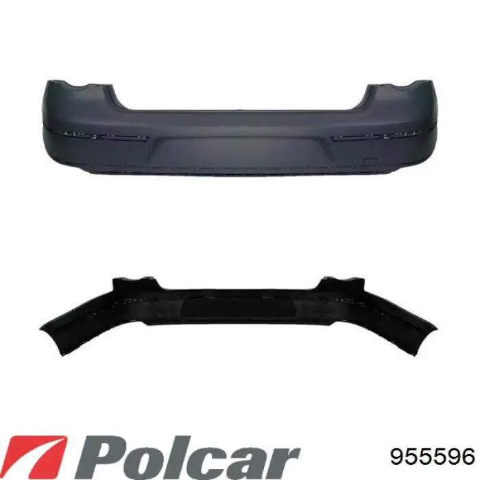Parachoques trasero 955596 Polcar