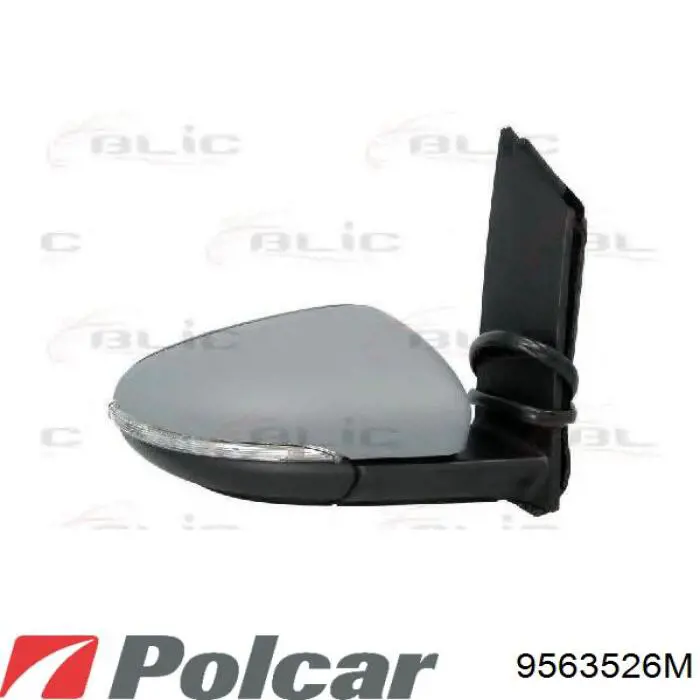 Espejo de retrovisor derecho 1T1857508AA9B9 VAG