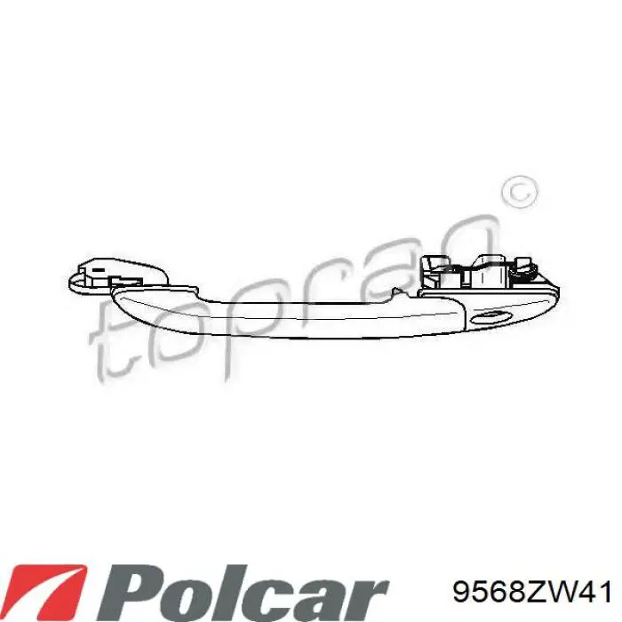 9568ZW41 Polcar manecilla de puerta, equipamiento habitáculo, delantera izquierda