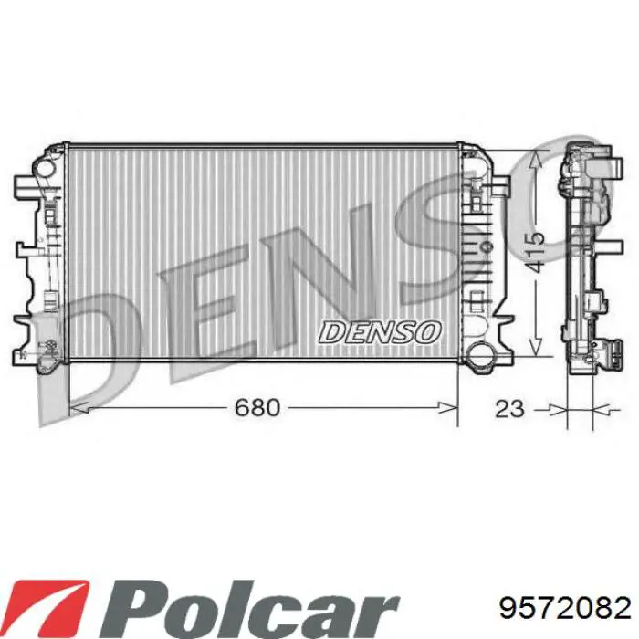 957208-2 Polcar radiador refrigeración del motor