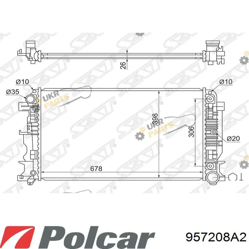 Comprar 957208A2 Polcar Radiador de auto