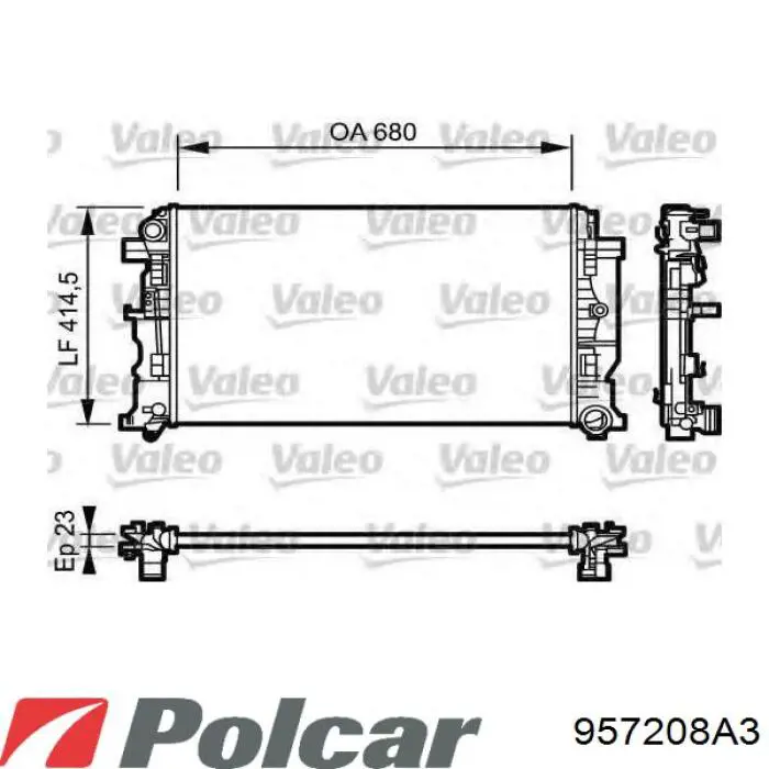 Comprar 957208A3 Polcar Radiador de auto