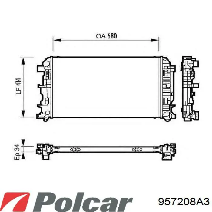 957208A3 Polcar Refrigeración del motor