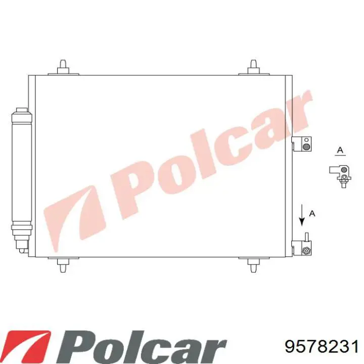 9578231 Polcar ventilador (rodete +motor refrigeración del motor con electromotor, izquierdo)