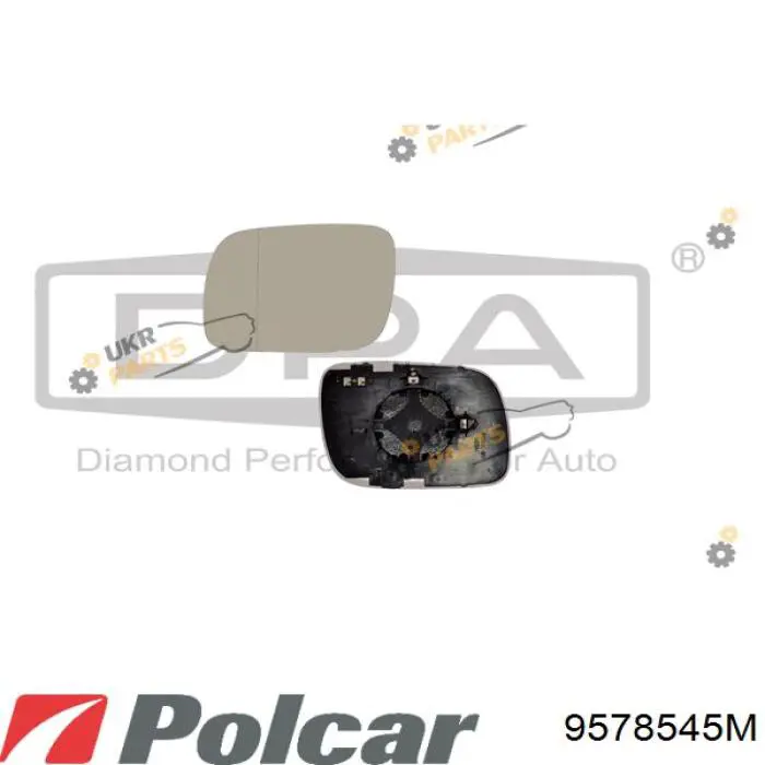 9578545M Polcar cristal de espejo retrovisor exterior izquierdo