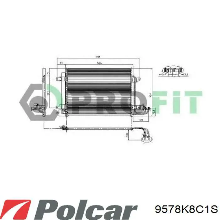 9578K8C1S Polcar condensador aire acondicionado