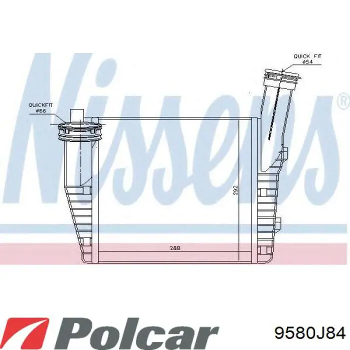 9580J84 Polcar Radiador de intercooler
