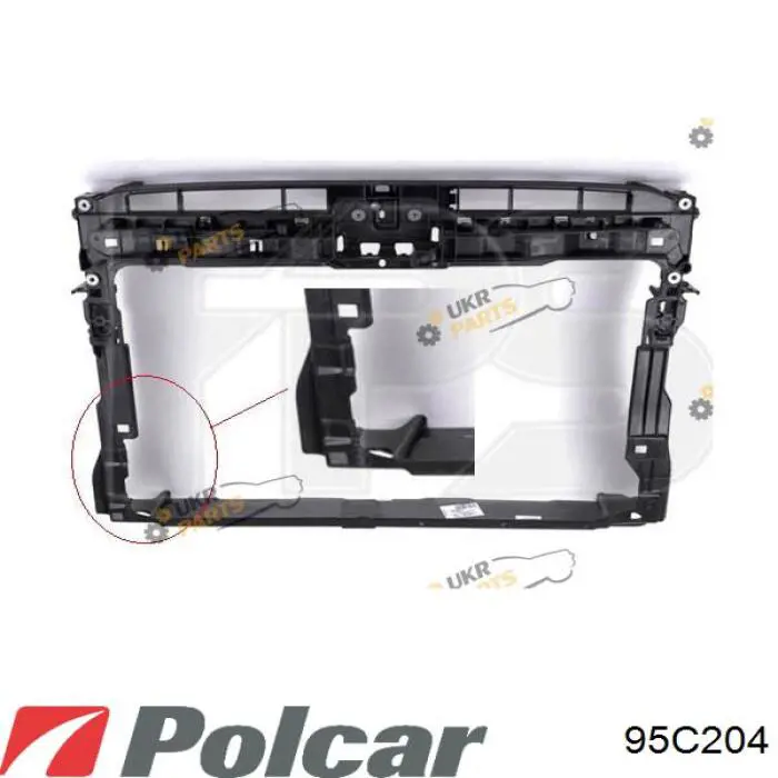 95C204 Polcar soporte de radiador completo