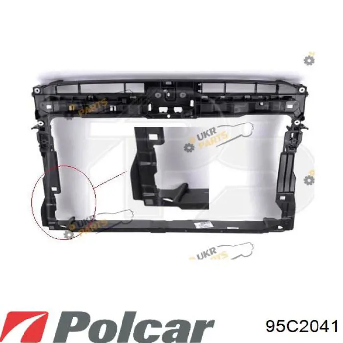 95C204-1 Polcar soporte de radiador completo