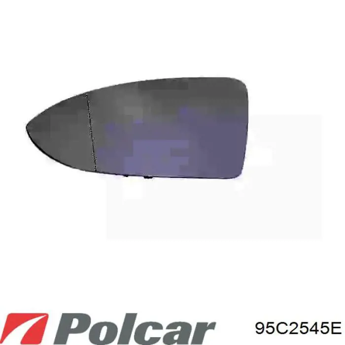 95C2545E Polcar Cristal de espejo retrovisor exterior izquierdo