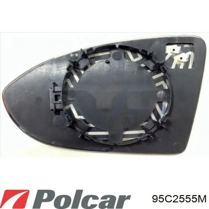 95C2555M Polcar Cristal de espejo retrovisor derecho