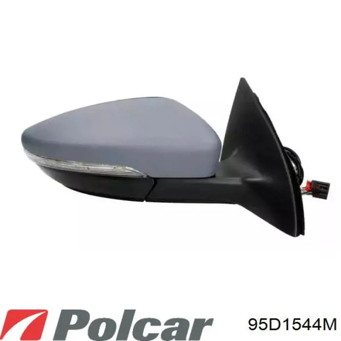 95D1544M Polcar Cristal de espejo retrovisor exterior izquierdo