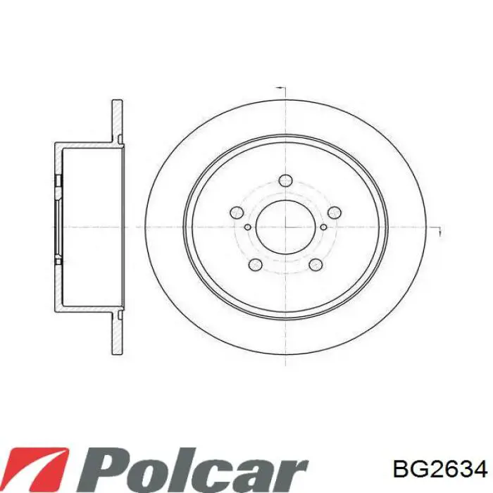 BG2634 Polcar disco de freno trasero