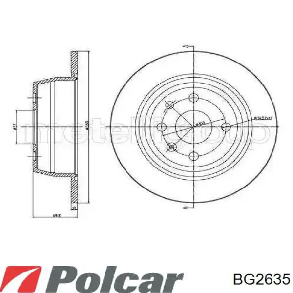 DP0401C Japan Parts disco de freno trasero