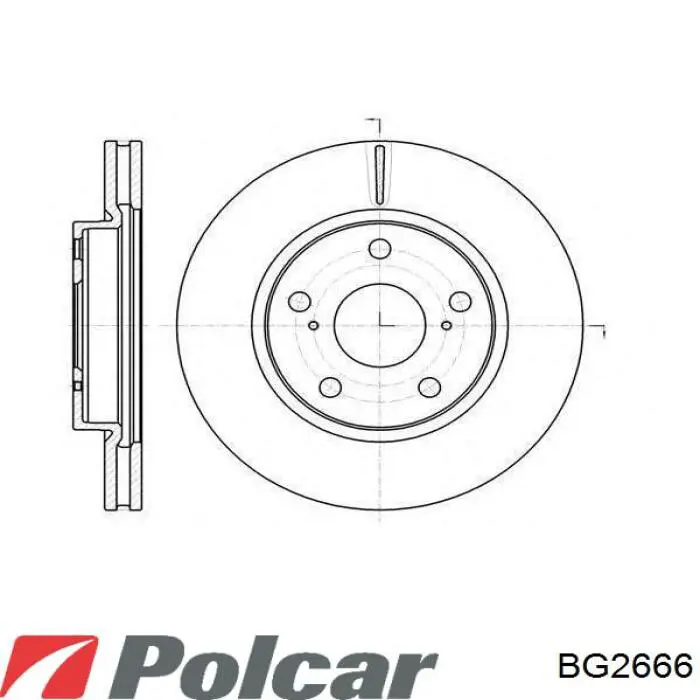 BG2666 Polcar disco de freno trasero