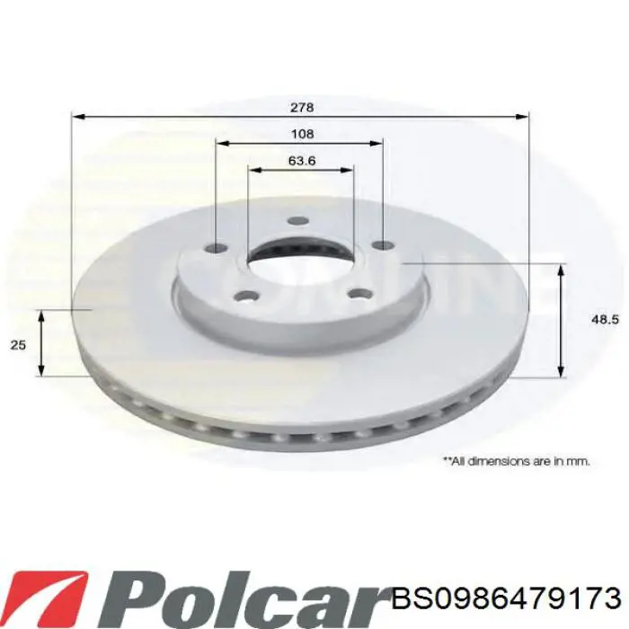 Freno de disco delantero Volvo V40 525, 526