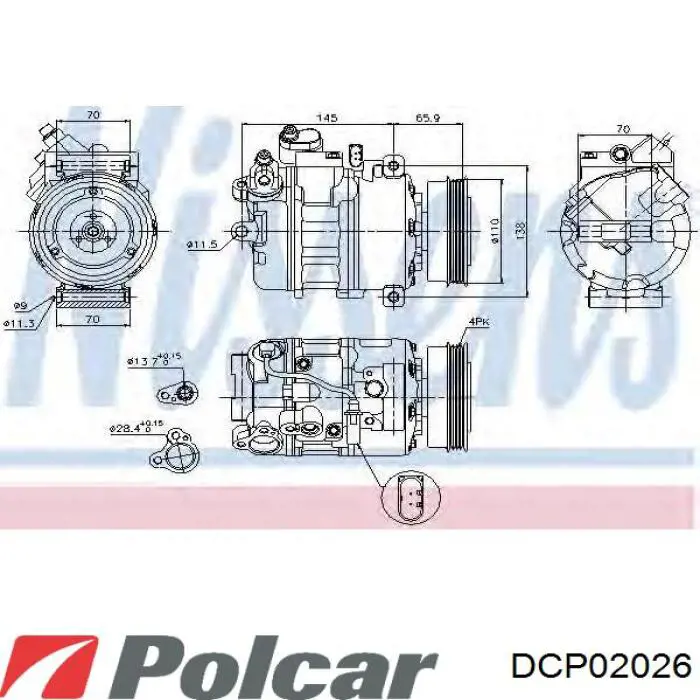DCP02026 Polcar compresor de aire acondicionado