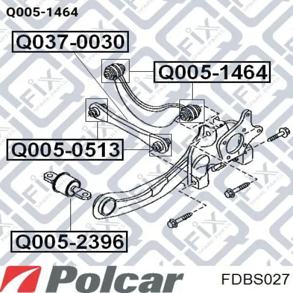 FD-BS027 Polcar suspensión, brazo oscilante trasero inferior