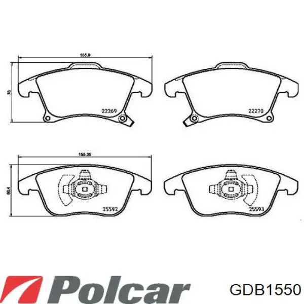 Pastillas de freno delanteras Seat Leon 2 1P1