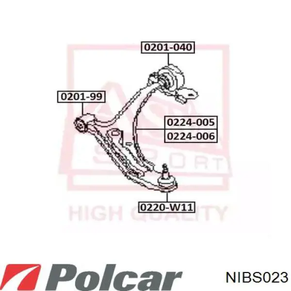 J41008AYMT Japan Cars silentblock de suspensión delantero inferior