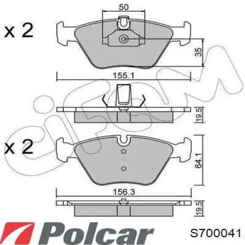 S70-0041 Polcar pastillas de freno delanteras