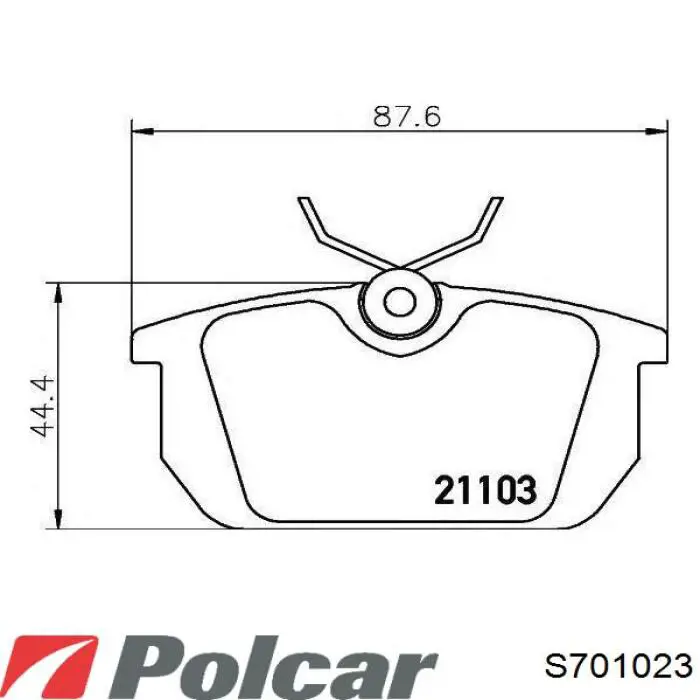 S70-1023 Polcar pastillas de freno traseras