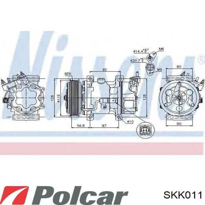 Comprar SKK011 Polcar Compresor de aire acondicionado coche