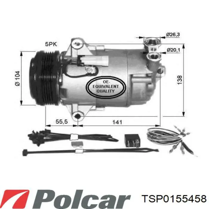 TSP0155458 Polcar compresor de aire acondicionado