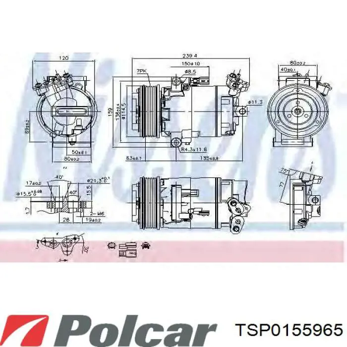 TSP0155965 Polcar compresor de aire acondicionado