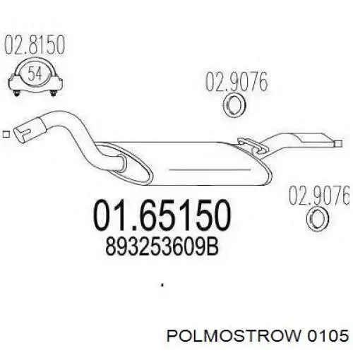 01.05 Polmostrow silenciador posterior