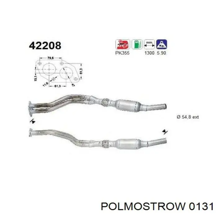 Silenciador trasero Polmostrow 0131 precio, desde 143,14 EUR