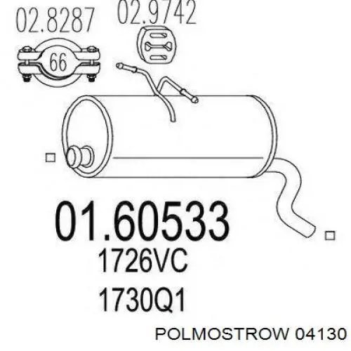 04.130 Polmostrow silenciador posterior