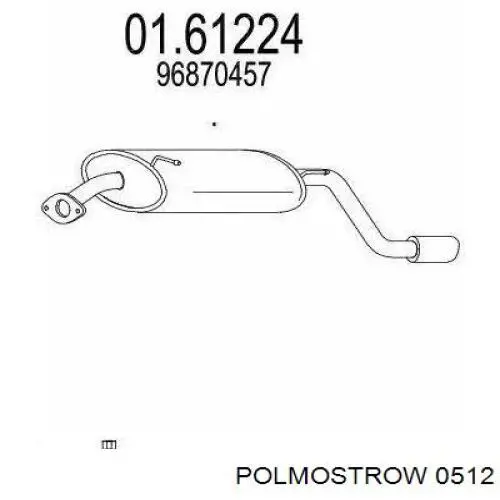 96351739 General Motors silenciador posterior